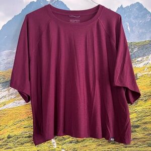 Women's Capilene Cool Trail Cropped Shirt-Night Plum; Fall 2023
